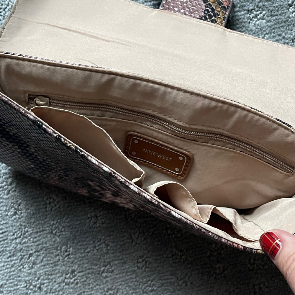 Nine West Python Pattern Crossbody Bag - image 4
